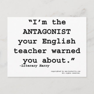 The Antagonist your English teacher warned you Postcard