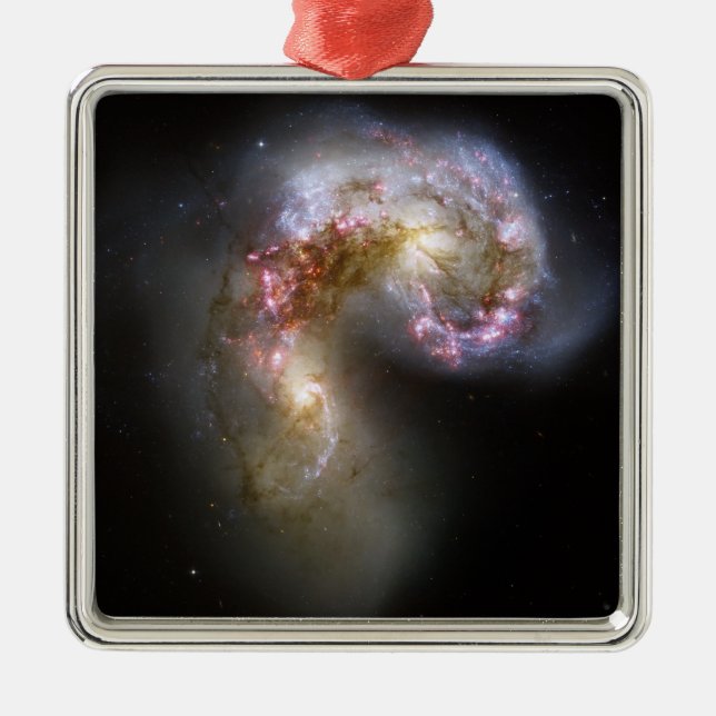The Antennae galaxies Metal Ornament (Front)