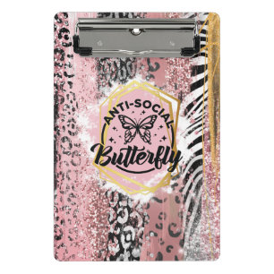 The Anti-Social Butterfly Mini Clipboard
