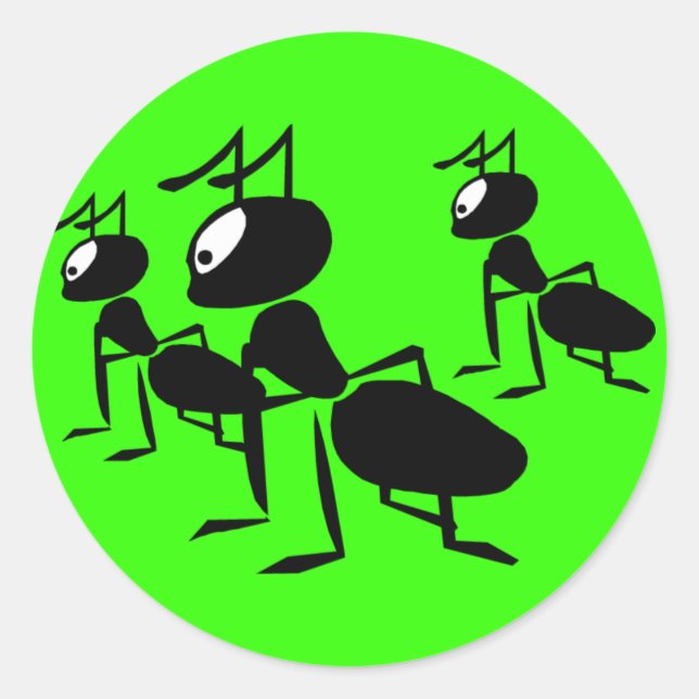 The Ants Go Marching - Add Your Own Text! Classic Round Sticker (Front)
