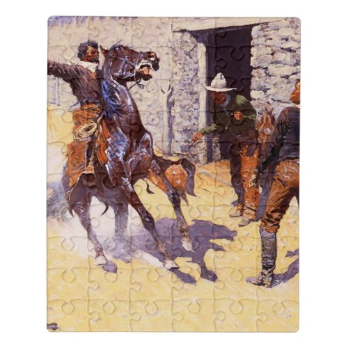 The Apaches _ The Alarm by Frederic Remington Jigsaw Puzzle