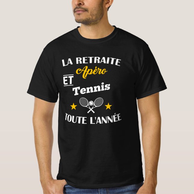 The aperitif and tennis retreat all year long T-Shirt (Front)