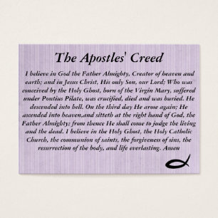 The Apostel's Creed
