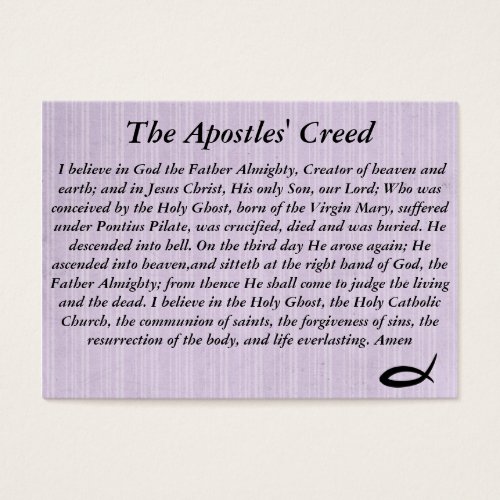 The Apostels Creed