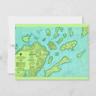 The Apostle Islands Map Postcard