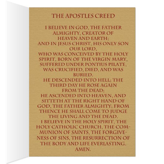 THE APOSTLES CREED (Inside (Right))
