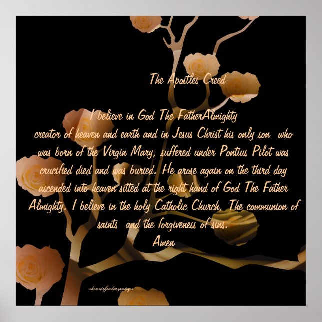 The Apostles Creed  by Sherri of Palm Springs Poster (Front)