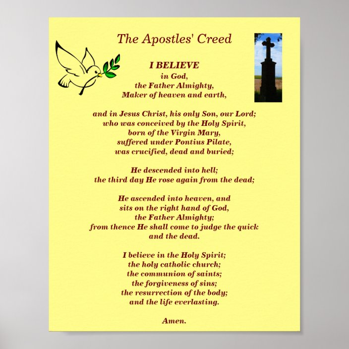 The Apostles' Creed Poster | Zazzle.com