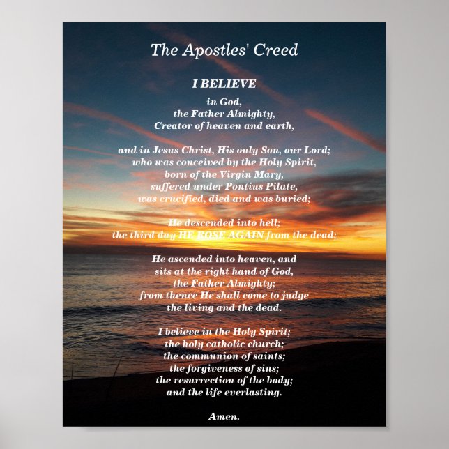 The Apostles' Creed Poster (Front)