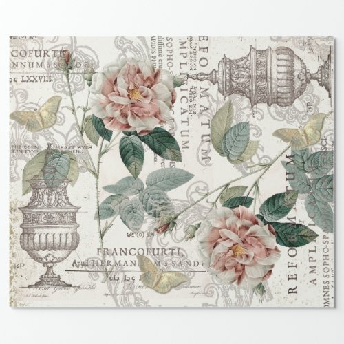 THE APOTHECARYS ROSE DECOUPAGE WRAPPING PAPER