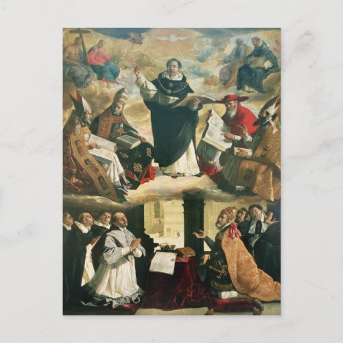 The Apotheosis of St Thomas Aquinas 1631 Postcard