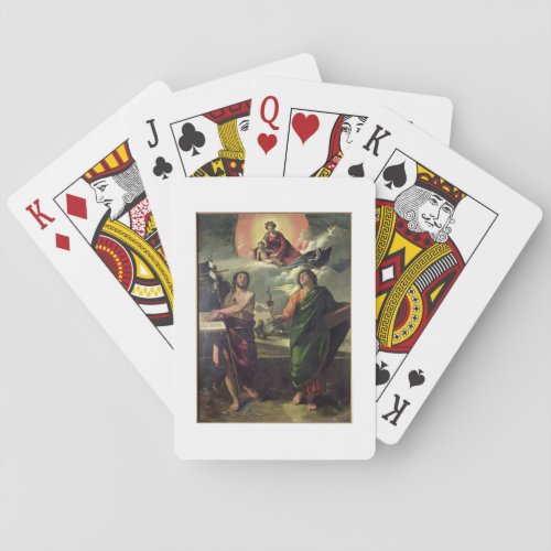 The Apparition of the Virgin to the Saints John th Playing Cards