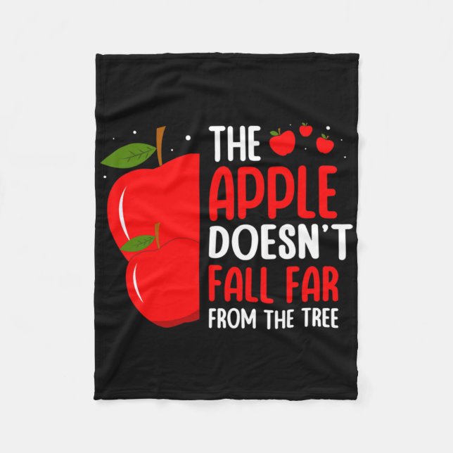 The Apple Doesn't Fall Far From The Tree Apple Pic Fleece Blanket (Front)