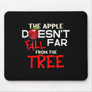 The Apple Doesn't Fall Far From The Tree Apple Pic Mouse Pad