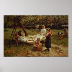The Apple Gatherers, 1880 Poster