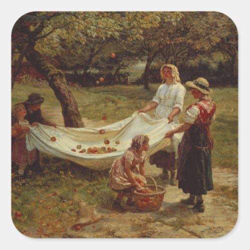 The Apple Gatherers 1880 Square Sticker