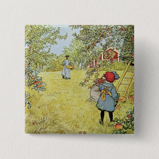 The Apple Harvest Pinback Button (Front)
