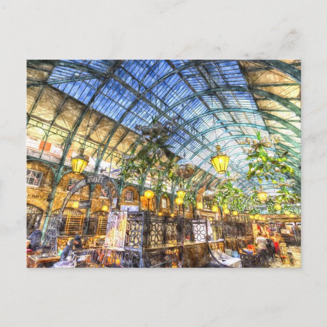 The Apple Market Covent Garden London Art Postcard (Front)