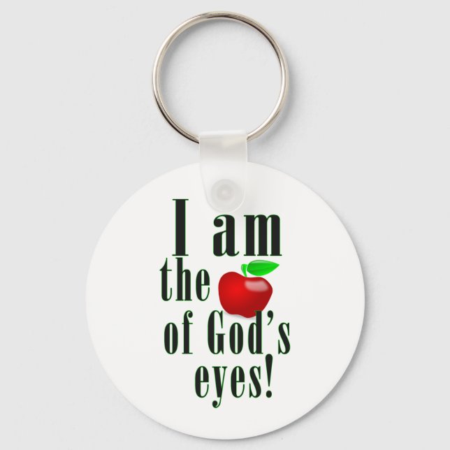 The Apple of God's eyes Keychain (Front)