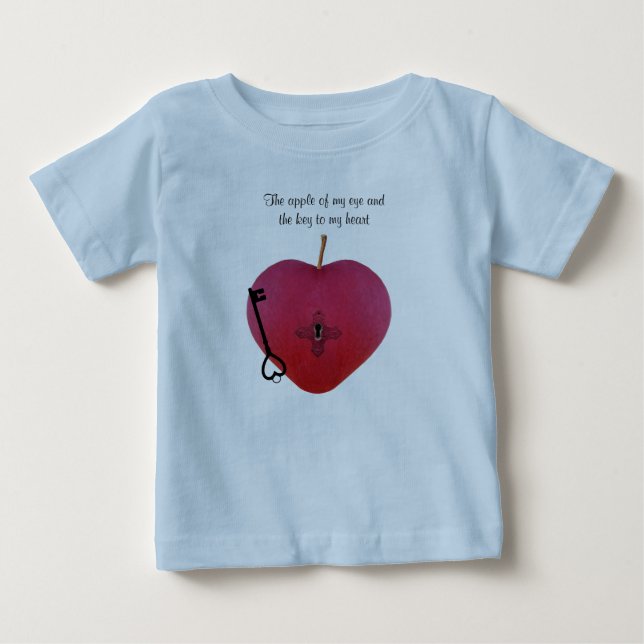 The apple of my eye and the key to my heart baby T-Shirt (Front)