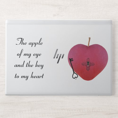 The apple of my eye and the key to my heart HP laptop skin