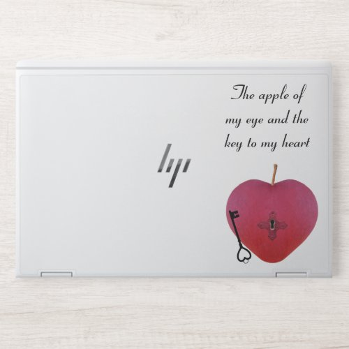 The apple of my eye and the key to my heart HP laptop skin