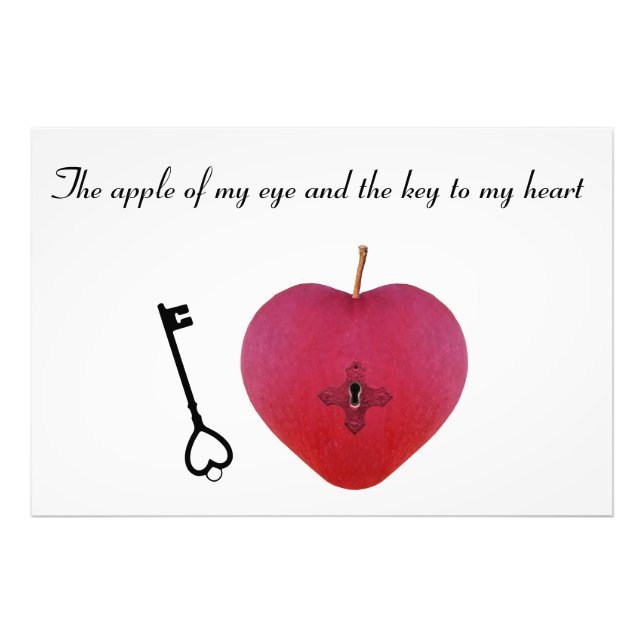 The apple of my eye and the key to my heart photo print (Front)