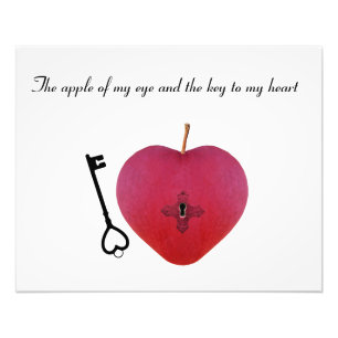 The apple of my eye and the key to my heart photo print