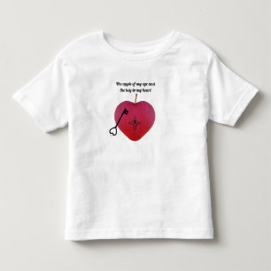 The apple of my eye and the key to my heart toddler t-shirt