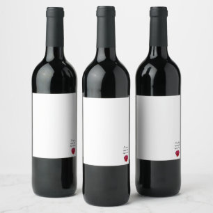 The apple of my eye and the key to my heart wine label