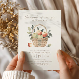 The Apple of Our Eye Autumn Baby Shower Invitation