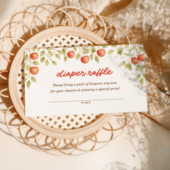 The Apple of our Eye Autumn Fall Baby Shower Enclosure Card (Creator Uploaded)