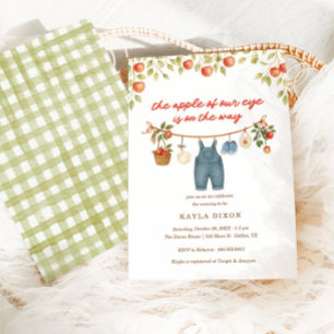 The Apple of our Eye Autumn Fall Baby Shower Invitation