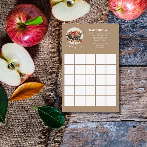 The Apple Of Our Eye Baby Shower Bingo Game