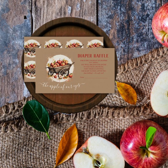 The Apple Of Our Eye Baby Shower Enclosure Card (Creator Uploaded)