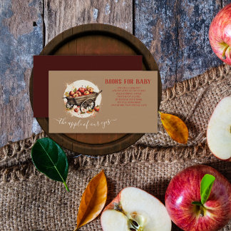 The Apple Of Our Eye Baby Shower Enclosure Card