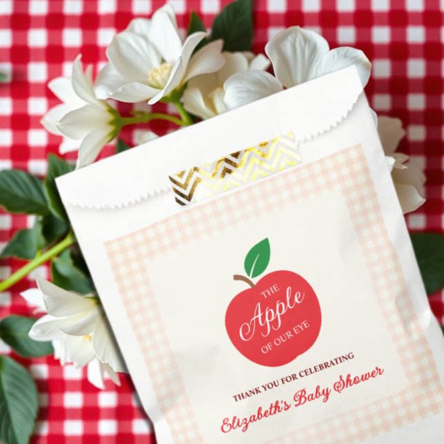 The Apple Of Our Eye Baby Shower Favor Bag (Creator Uploaded)