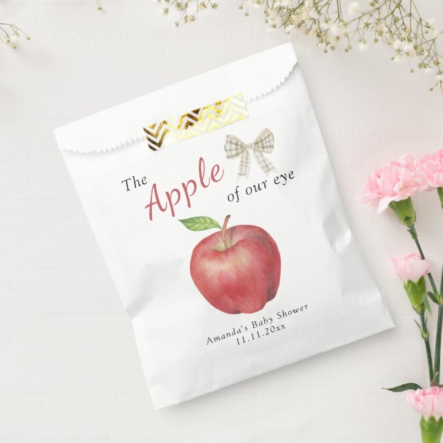 The Apple of our eye Baby shower  Favor Bag (Sealed)