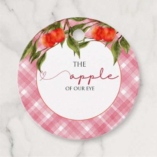 The Apple Of Our Eye Baby Shower Favor Tags