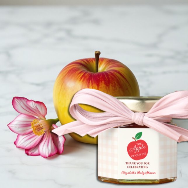 The Apple Of Our Eye Baby Shower Honey Jar Favors (Creator Uploaded)