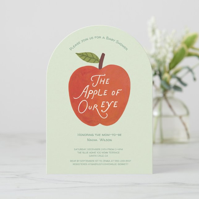 The Apple of Our Eye Baby Shower Invitation (Creator Uploaded)