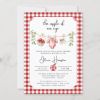 The Apple of Our Eye Baby Shower Invitation