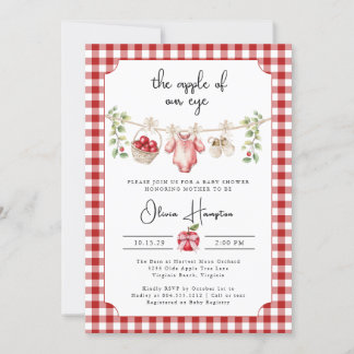 The Apple of Our Eye Baby Shower Invitation 