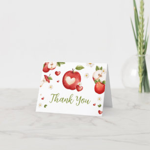 The Apple of our Eye Baby Shower Letterpress Thank You Card
