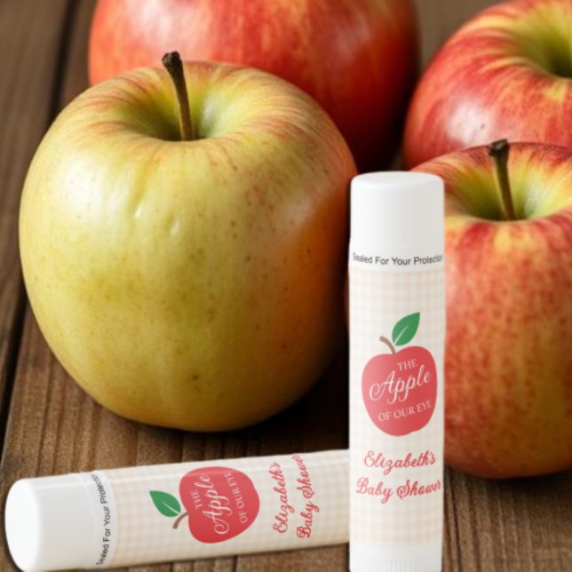 The Apple Of Our Eye Baby Shower Lip Balm (Creator Uploaded)