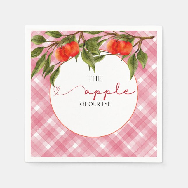 The Apple Of Our Eye Baby Shower Napkins (Front)