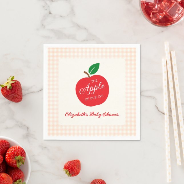 The Apple Of Our Eye Baby Shower Napkins (Insitu)