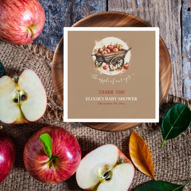 The Apple Of Our Eye Baby Shower Napkins (Creator Uploaded)