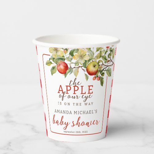 The Apple of Our Eye Baby Shower  Paper Cups