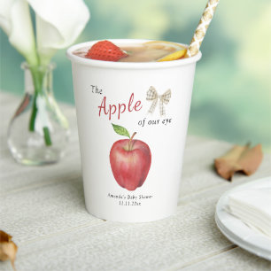 The Apple of our eye Baby shower  Paper Cups